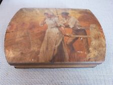 ancienne boite a biscuit tôle litho olibet paris