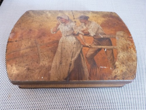 Ancienne boite biscuit tôle - boite, a