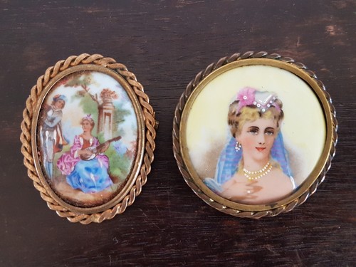Broches ancien limoges - ancien,,