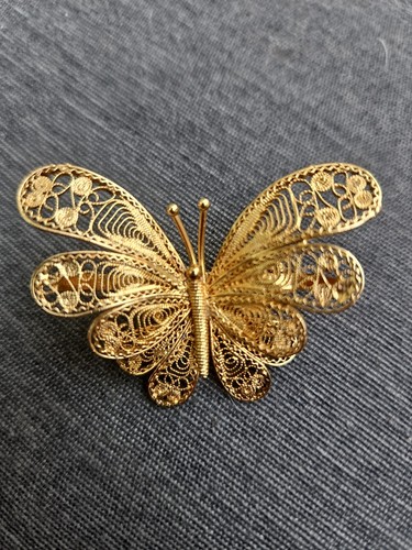 Broche argent vermeil