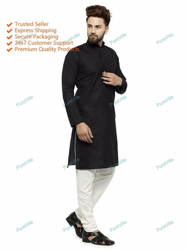 Chemise coton indien kurta - en,