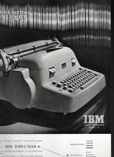 Publicite machine ecrire - publicite, a