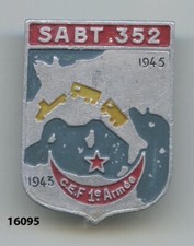 Insigne  Intendance , 352  Son. Autonome de Boulangerie Tractée , ( peint )