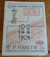 FERRETTE Matériel Automatique De Régulation Pneumatique Et Electrique Catalogue