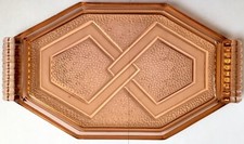 Plat - Plateau en verre octogonal art déco, gâteaux, fromages, etc. Années 30-40