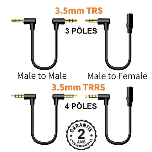 Câble audio jack 5mm trs - jack, 3.5mm