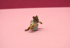 Ancien C1910 Vienna Miniature Froid Peint Bronze Mrs Trotte-Menu 1.6cm (1.5cm)