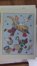 TINTIN HERGE CARTE DE VOEUX