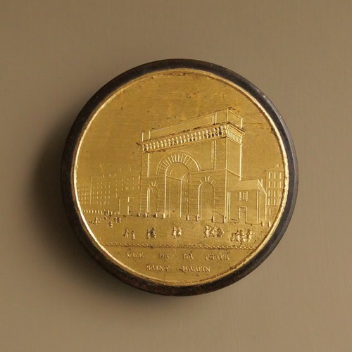 Tabatière ronde vue de - ronde,