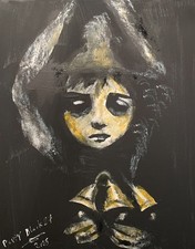 La fille aux Cloches Art brut art singulier outsider art peinture Poppy Black 27