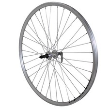 Roue vtc 700x35 arriere er10 alu double paroi moy alu argent blocage rl 7-6v.