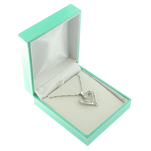 Teal blue faux leather pendant - teal,