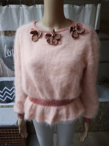 Magnifique pull angora - , abricot