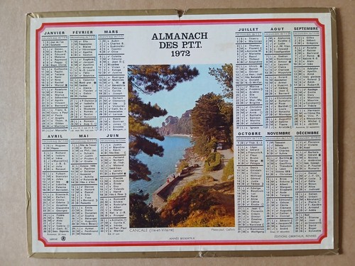 Calendrier ptt almanach la - almanach,