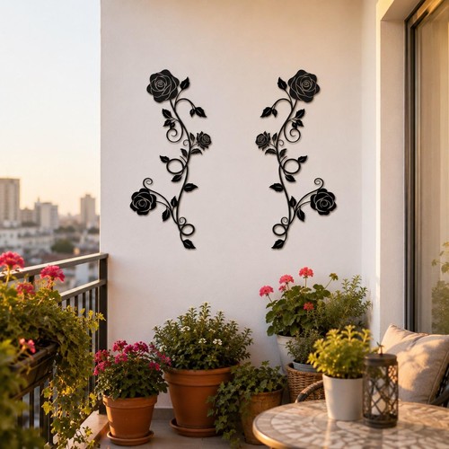 Décoration murale métal rose - décoration,
