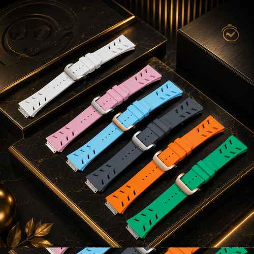 Fluororubber watch strap for - watch,