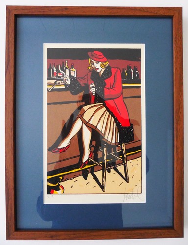 Femme bar sérigraphie - au,