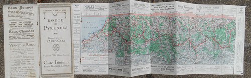 Carte routes des pyrénées - carte,