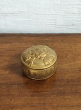 magnifique petite boite à bijoux doré décor floral sculpté rangement déco signé