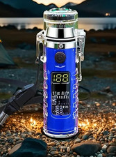 BRIQUET ARC - LAMPE DE POCHE 3 NIVEAUX - BOUSSOLE  CHARGE USB - IDEE KDO BLEU