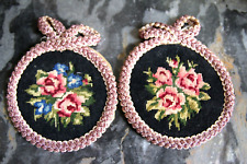 Lot de 2 cadres ronds canevas