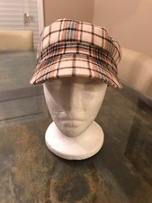 Military Cadet Plaid Hat Cap One Size Fits Like S/M