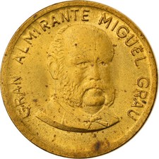 [#826009] Pièce de monnaie, Pérou, 10 centimos, 1985, Lima, SS, laiton, KM:293