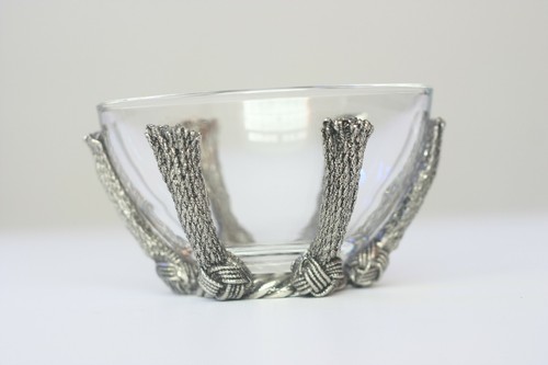 Vintage fine glass and white - and,