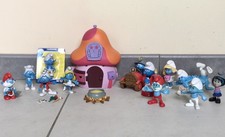 Lot Figurines Schtroumpf + Maison + Accessoires En Très Bon État
