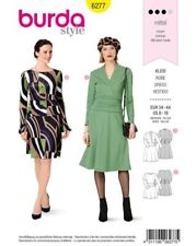 6277 PATRON BURDA  2 CREATIONS  ROBE DRAPEE A LA TAILLE  CHIC  DU 36 AU 46