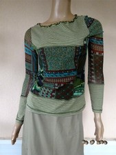 LULU H *  HAUT TUNIQUE KAKI/ VERT ANIS TURQUOISE NEUF T 38/40