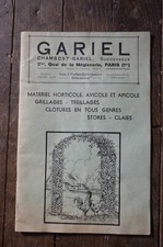 Ancien Catalogue Chambost-Gariel Matériel Horticole Avicole Apicole Jardinerie
