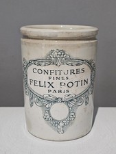 Ancien Pot à Confitures Felix Potin Paris