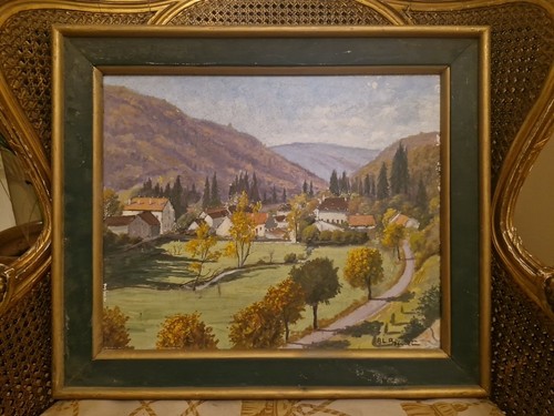 Peinture ancienne paysage - peinture,