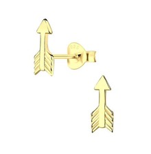 Boucles d'oreilles Flèche en argent plaqué or jaune 14 carats