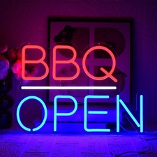 BBQ Open Enseigne au Néon