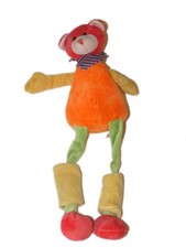 Doudou Peluche ours orange