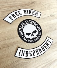 PACK Patch Harley Davidson Lone Wolf / No Club motorcycles XXL 34cm x6.7 cm