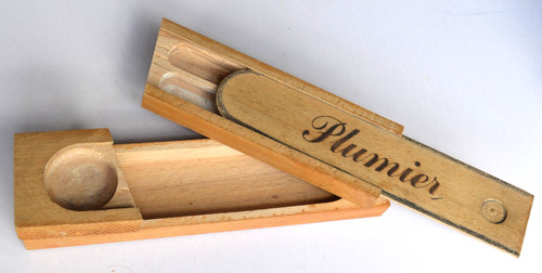 Plumier ancien double bois - plumier, en
