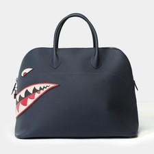 Sac HERMES Bolide en Cuir Bleu