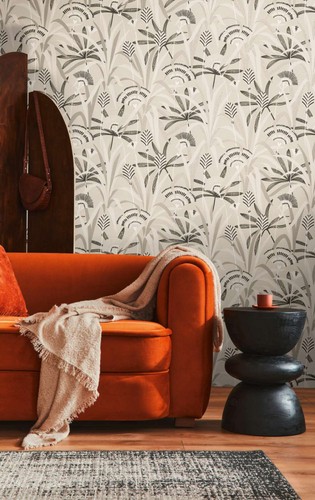 Papier peint motif fleurs dans - peint,