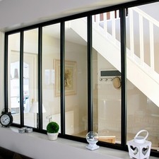 Verrière intérieure 6 carreaux 108 x 183,2 cm noir lisse Kit Atelier