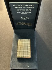 briquet dupont plaque or