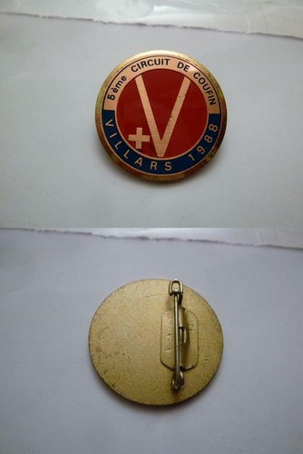Broche ancienne vintage - , ski