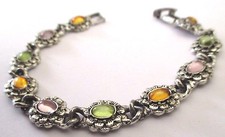 Bracelet couleur argent perles