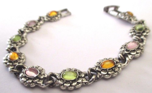 Bracelet couleur argent perles