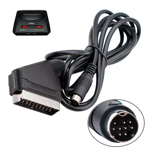 Câble rgb sega mega lecteur - câble,