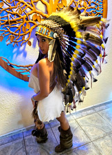 Coiffe Indienne, War bonnet Chapeaux Vraie Little Big Horn Indian Headdress