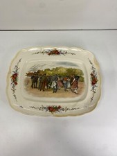 Très ancien Plat rectangle à viande Sarreguemine signée Loux Utzschneider et cie