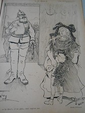 1897 Original Print Caricature La Bas Le Rire ? il est parti...O'Galop